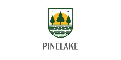 Pinelake Outdoor Nature Landscape Logo Design