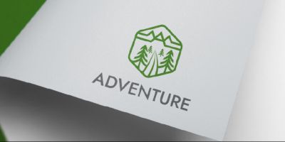 Adventure Forest Mountain Nature Logo Design