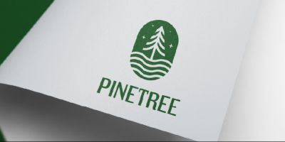 Pine Tree Natural Logo Design Template