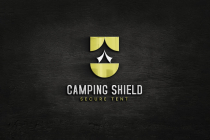 Camping Shield Secure Tent Logo Design Screenshot 4
