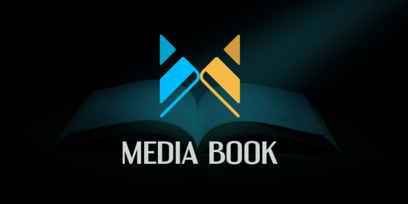 M Letter Media Book Logo Design