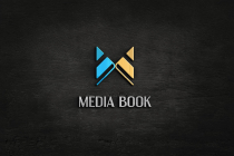 M Letter Media Book Logo Design Screenshot 2