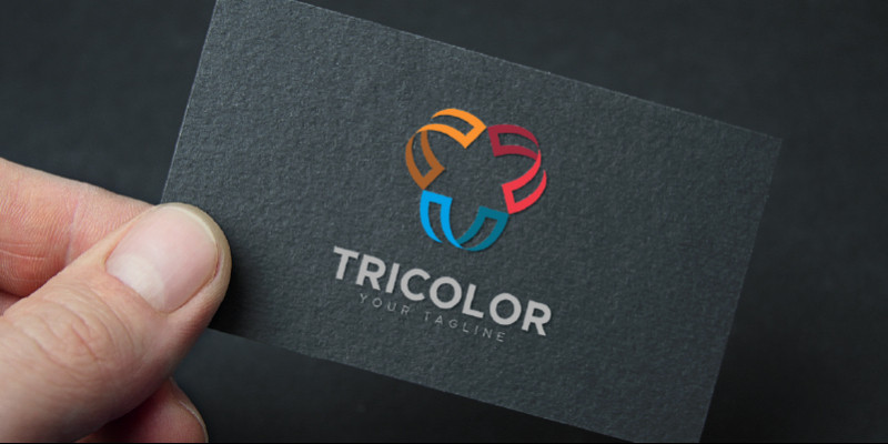 Abstract Tricolor Modern Colorful Logo Design