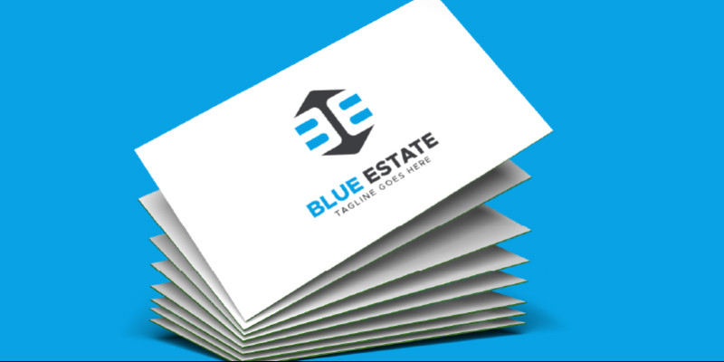 Letter B E Real Estate House Logo Design
