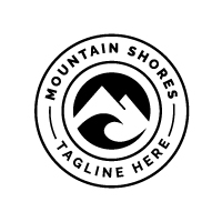 Mountain Shores Beach Logo Design