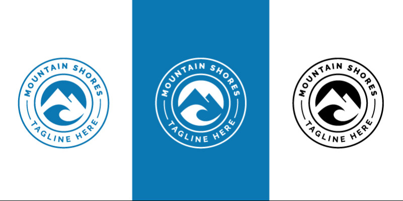 Mountain Shores Beach Logo Design