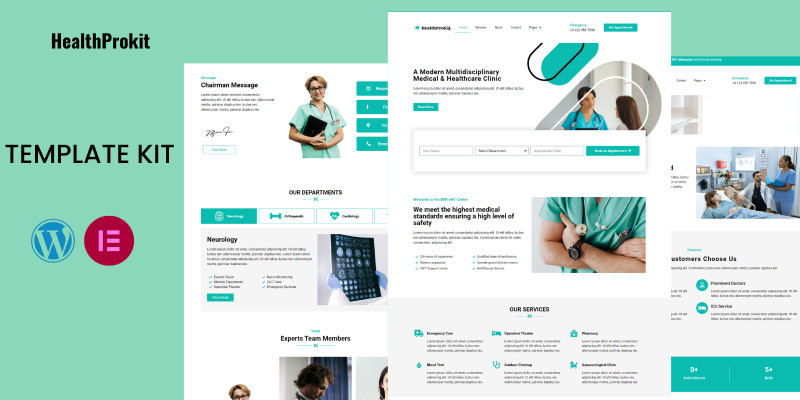 HealthProKit - Healthcare Elementor Template kit