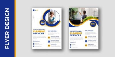 Cleaning Services Flyer Template Design
