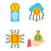 Digital Currency Bitcoin Vector Icons