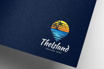 The Island Sea Beach Logo Design Screenshot 1