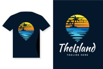The Island Sea Beach Logo Design Screenshot 2