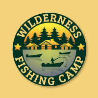 Wilderness Fishing Camp Logo Design