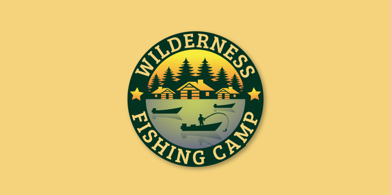 Wilderness Fishing Camp Logo Design