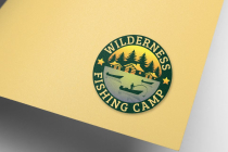 Wilderness Fishing Camp Logo Design Screenshot 1