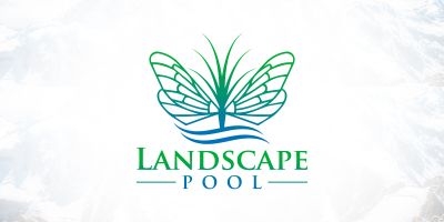 Luxury Landscape Pool Butterfly Lawn Logo