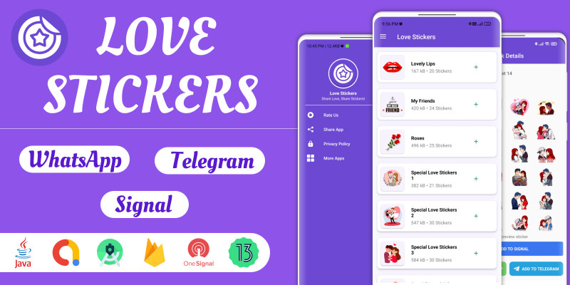 Love Stickers - Android App Source Code