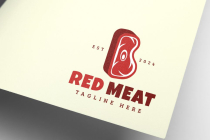 Letter B Beef Steak Red Meat Restaurant Logo Screenshot 1