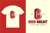 Letter B Beef Steak Red Meat Restaurant Logo Screenshot 2