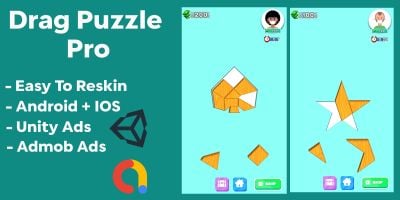 Drag puzzle Pro Unity Game