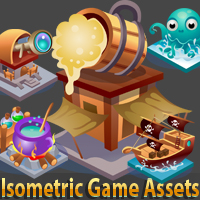 Isometric  Buildings  Objects Game assets