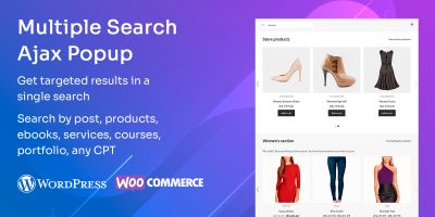 Multiple Search Ajax Popup For WordPress