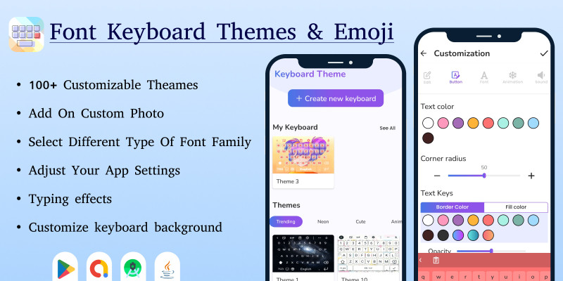 Keyboard Themes Emoji Fonts For Android