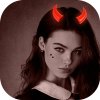 Neon Horns Devils Face Makeup Editor - Android