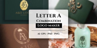 Letter A Combination Logo Maker Pack