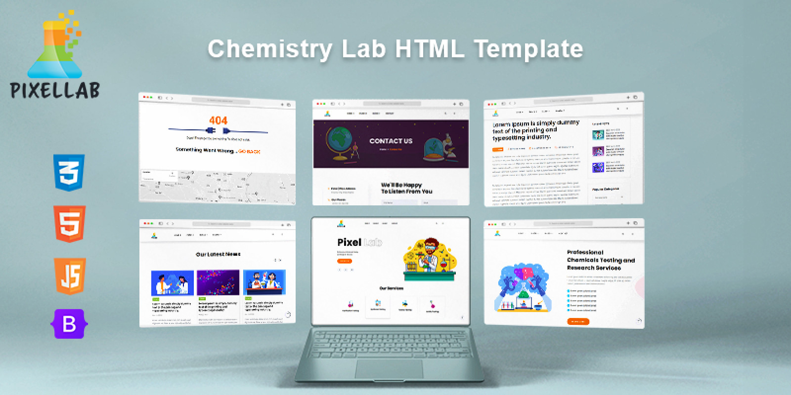 Pixel Lab - Agency And Portfolio HTML Template by DevEasyLearn | Codester