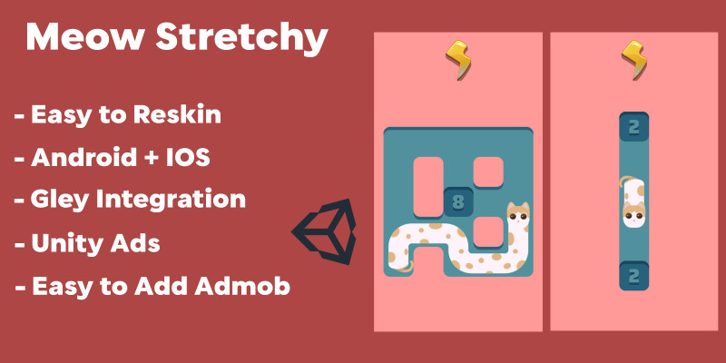 Meow Stretchy Puzzle Game Unity