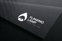 Flame Lamp Light Logo Design Template Screenshot 2