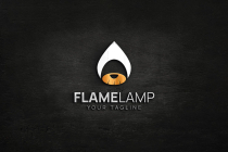 Flame Lamp Light Logo Design Template Screenshot 3