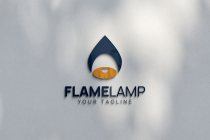 Flame Lamp Light Logo Design Template Screenshot 4