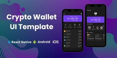  Crypto Wallet React Native UI Template 