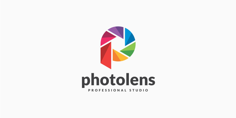 Photo Lens Letter P Logo