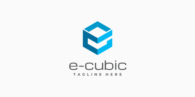 Ecube Letter E Logo