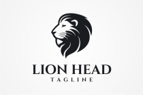 Lion Head Illustration Logo Template Screenshot 1