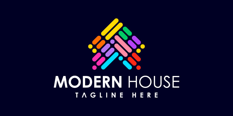 Real Estate Modern House Logo Design