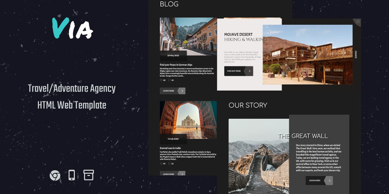 Via - Travel And Adventure HTML Web Template