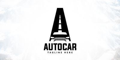 Letter A Automotive Brand Car Logo Design