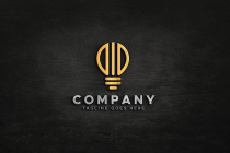 Letter D Light Bulb Logo Design Template Screenshot 2