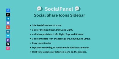 SocialPanel - Social Share Icons Sidebar