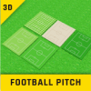 Football Stadium Pitch 5 Models Unity