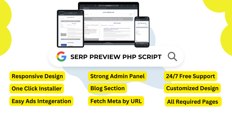 SERP Preview PHP Script With Admin Panel