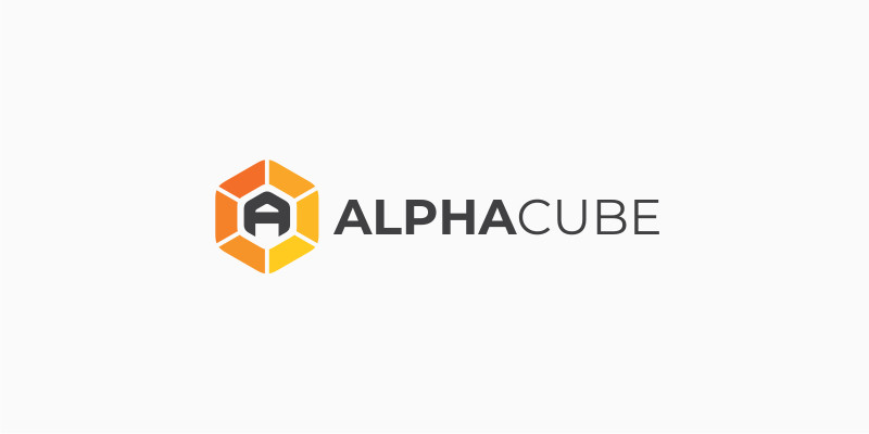 Alpha Cube Letter A Logo