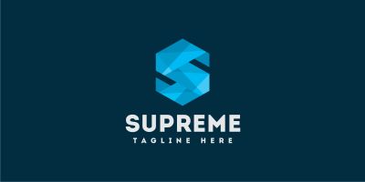 Supreme Letter S Logo Template
