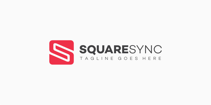 Square Sync Letter S Logo
