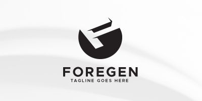 F letter modern logo design template