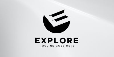E letter modern logo design