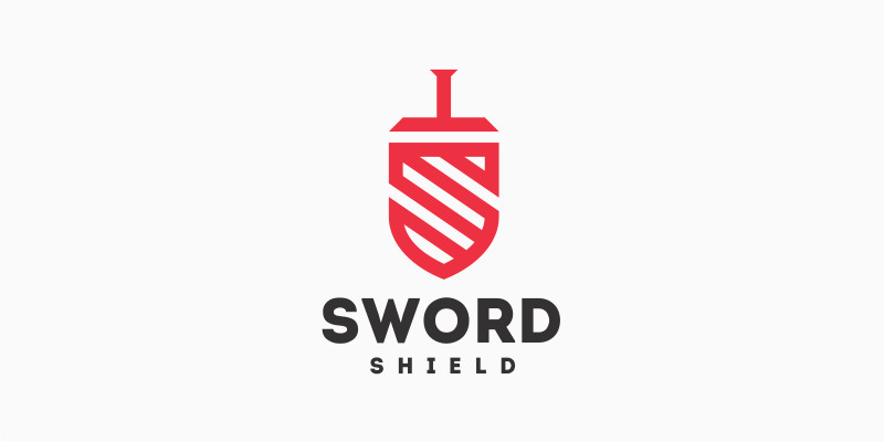 Sword Shield Letter S Logo